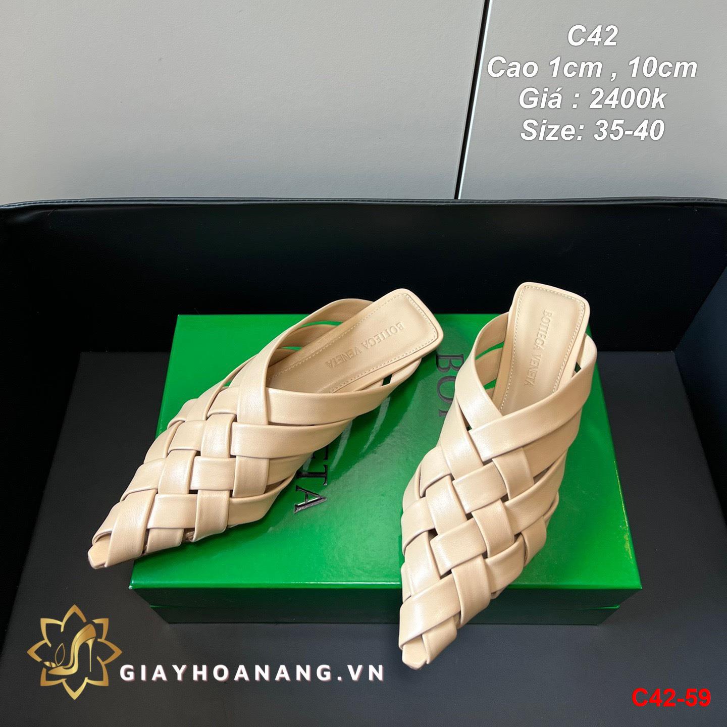 C42-59 Bottega Veneta sandal cao 1cm 10cm siêu cấp