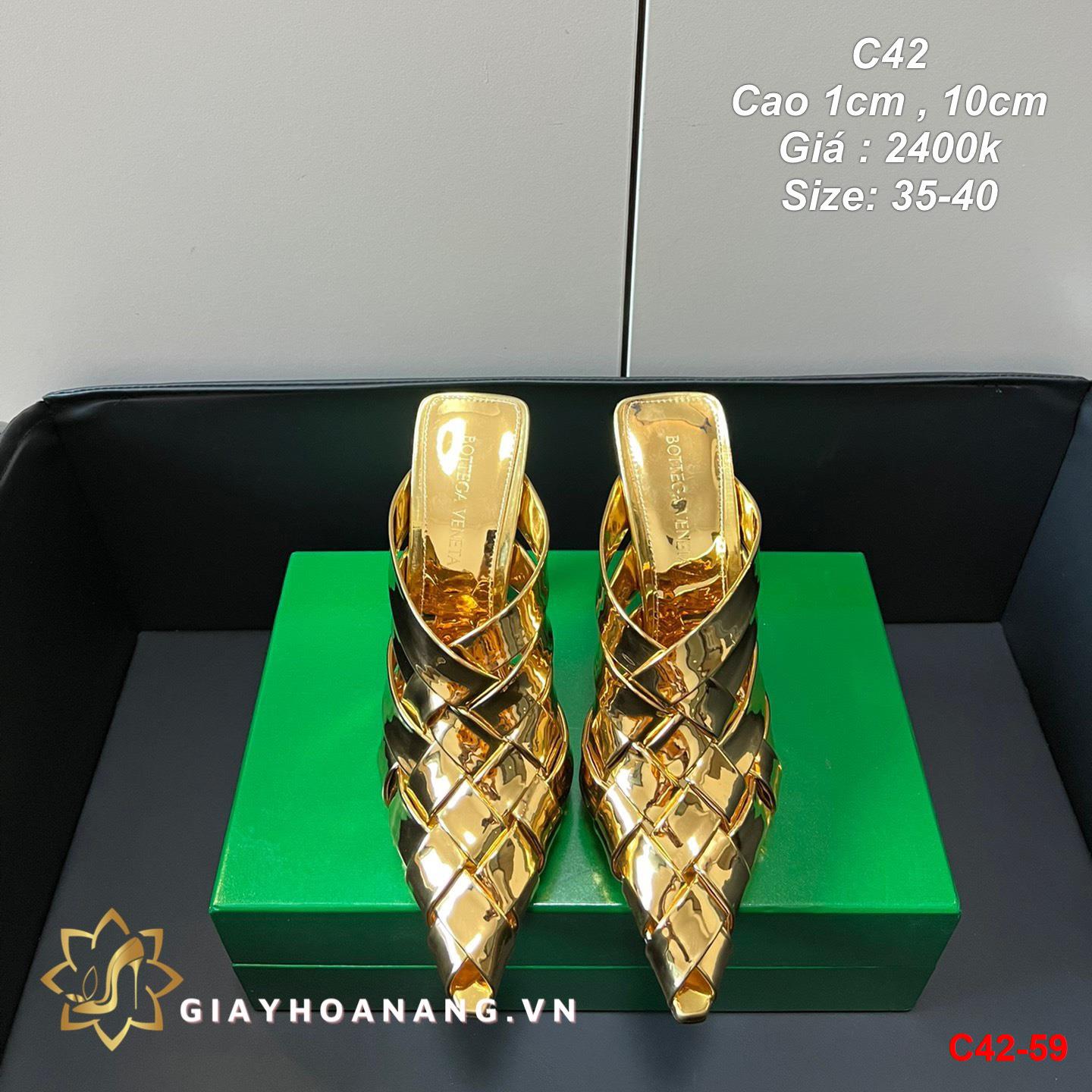 C42-59 Bottega Veneta sandal cao 1cm 10cm siêu cấp