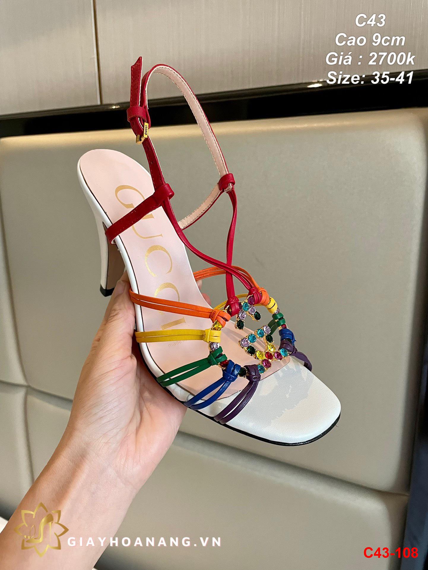 C43-108 Gucci sandal cao 9cm siêu cấp