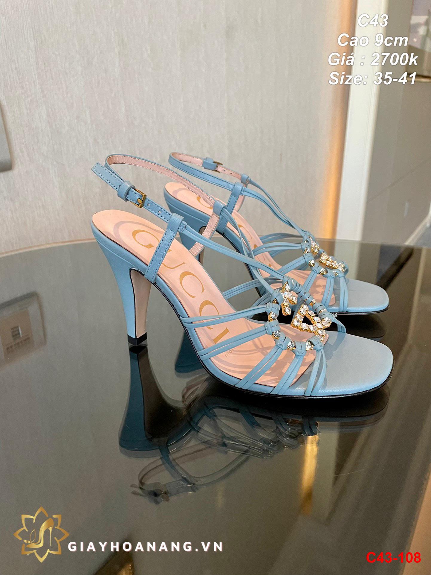 C43-108 Gucci sandal cao 9cm siêu cấp