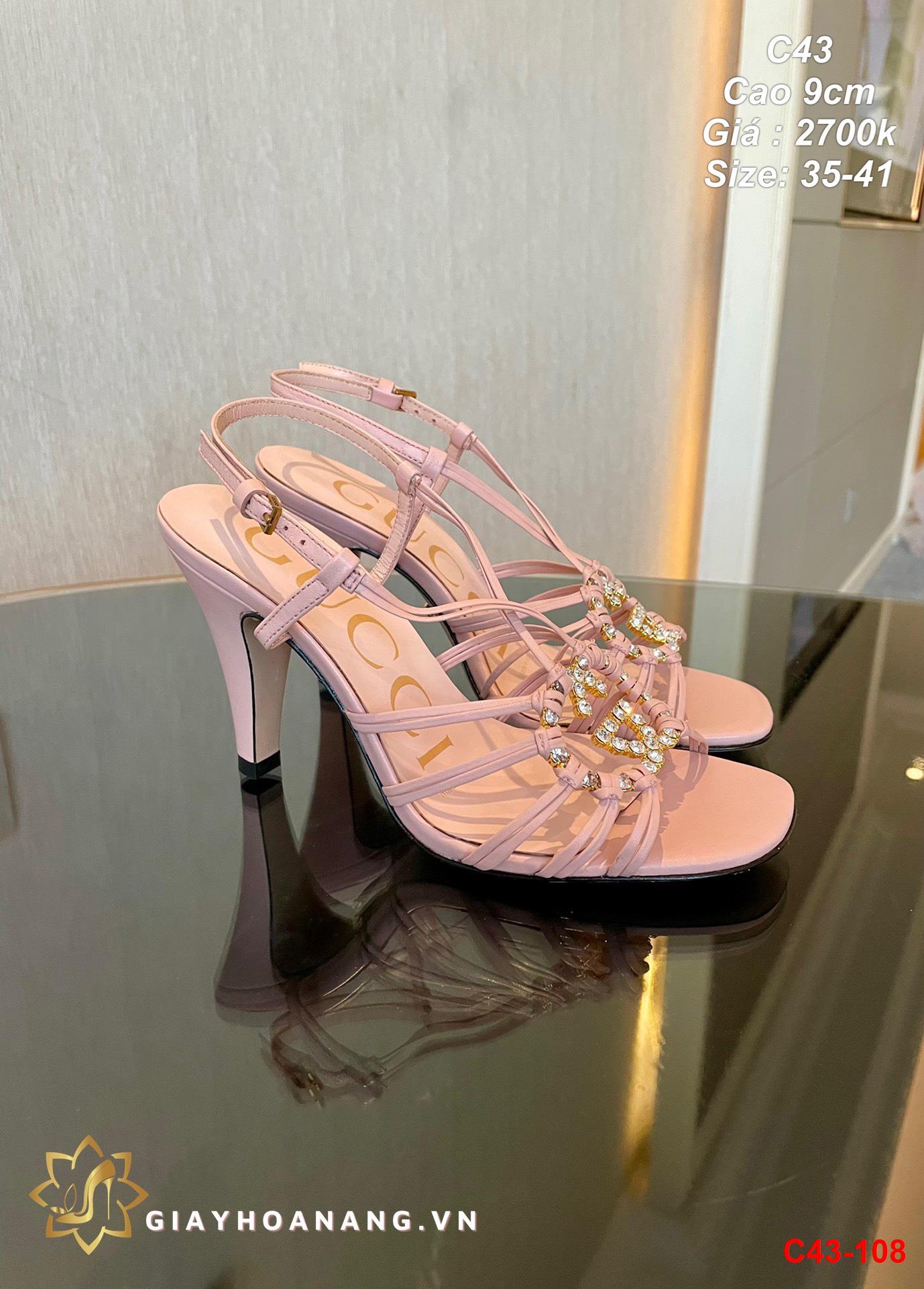 C43-108 Gucci sandal cao 9cm siêu cấp