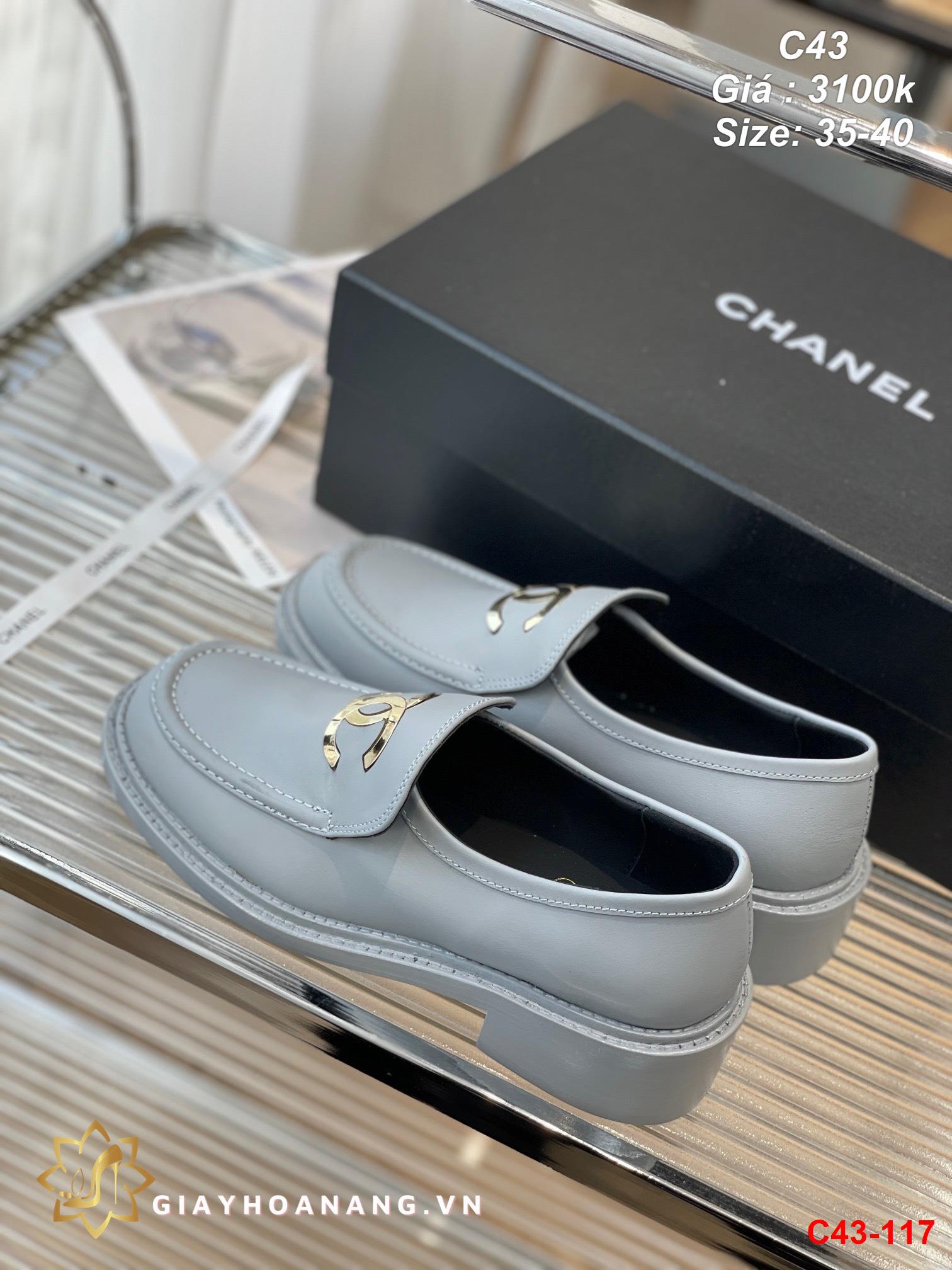 C43-117 Chanel giày lười siêu cấp