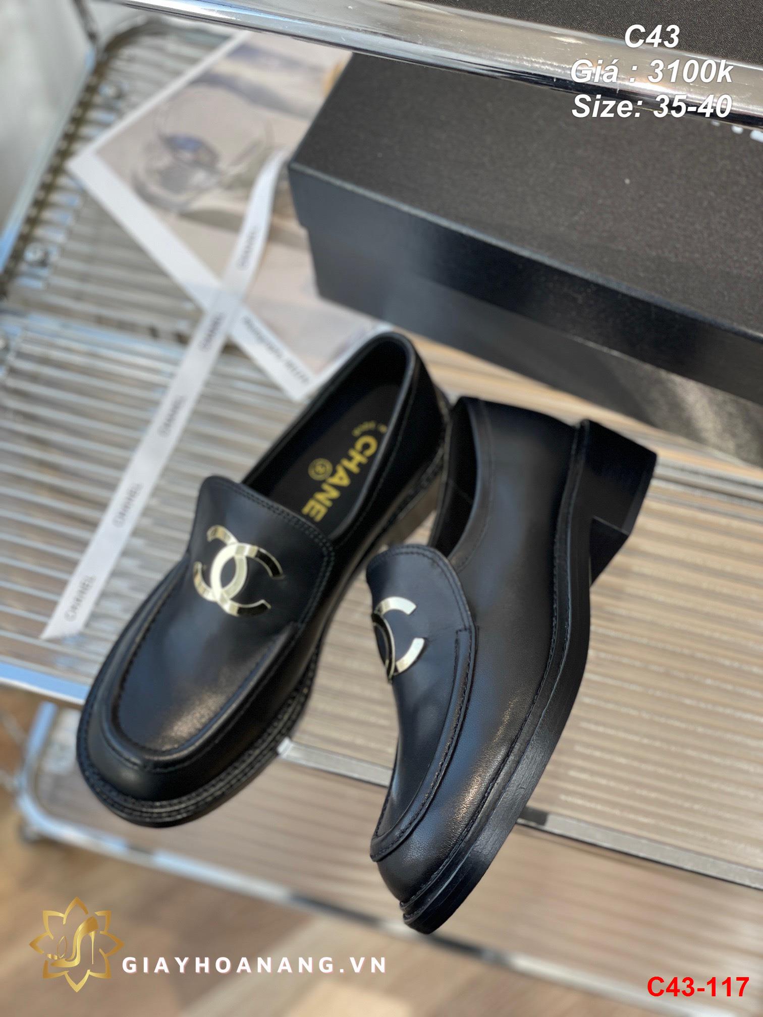 C43-117 Chanel giày lười siêu cấp