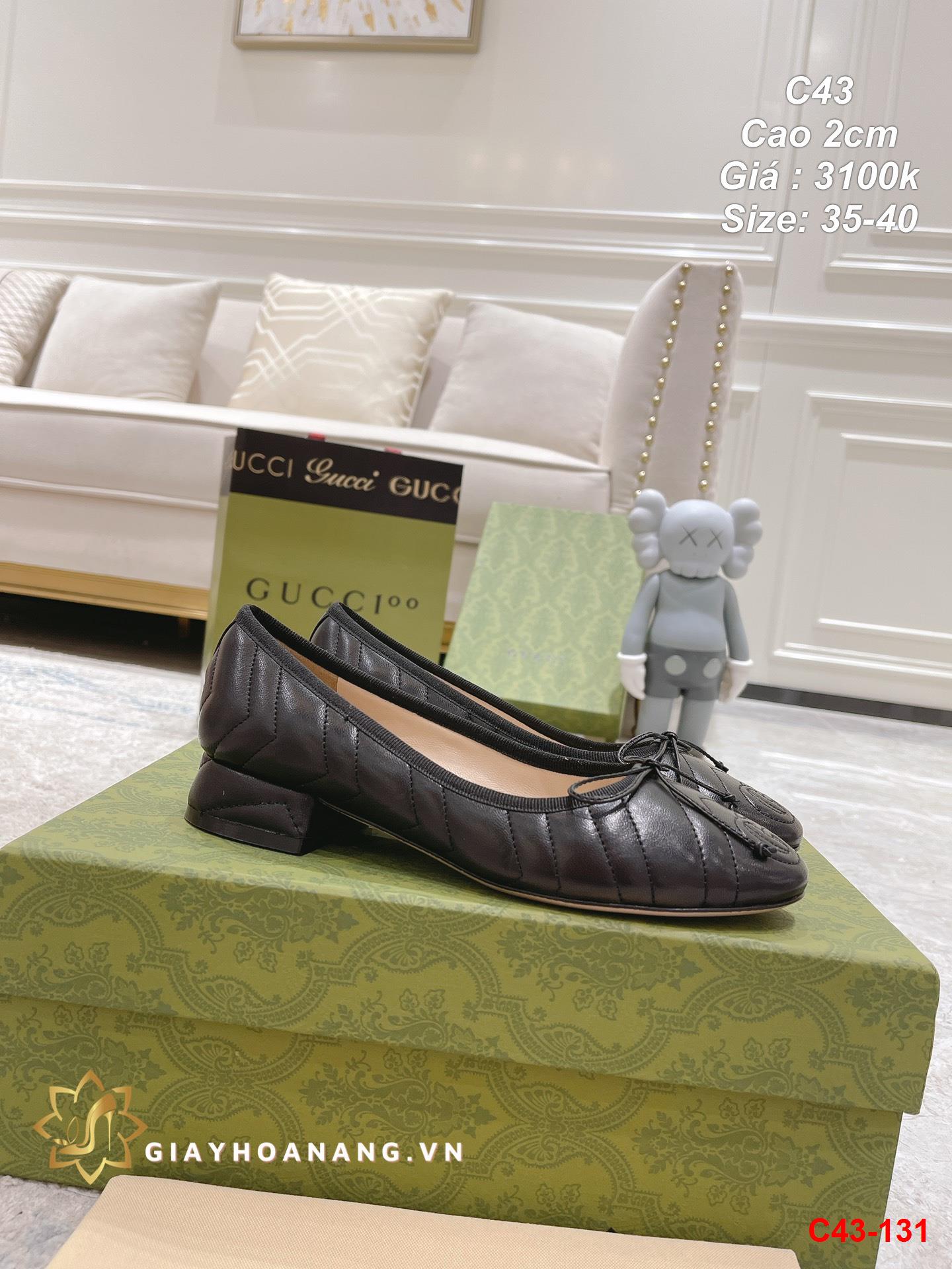 C43-131 Gucci giày cao 2cm siêu cấp
