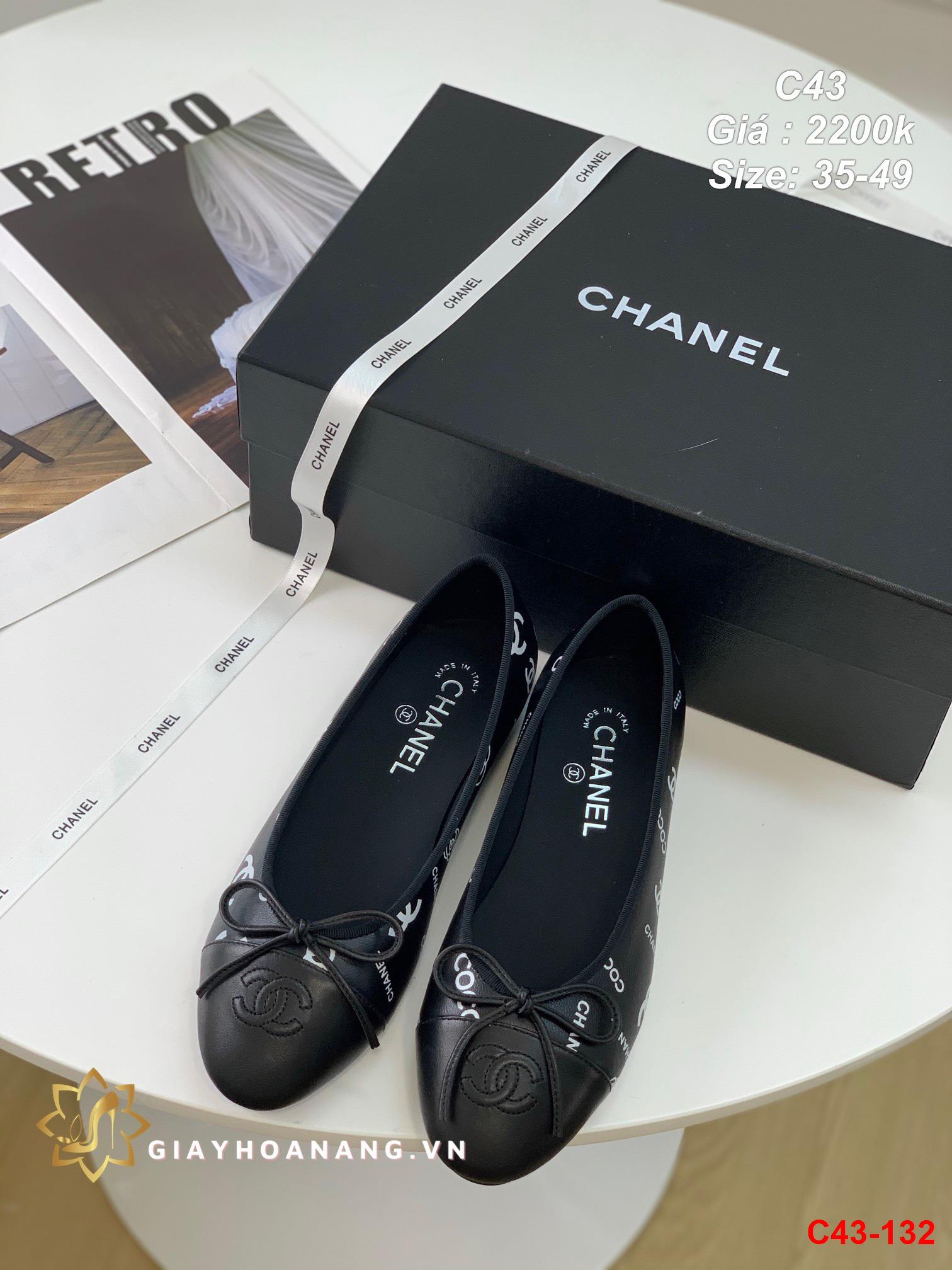 C43-132 Chanel giày bệt siêu cấp