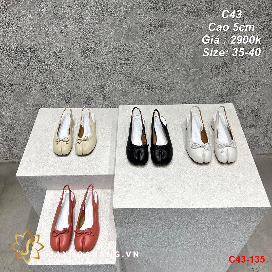 C43-135 Maison Margiela sandal cao 5cm siêu cấp