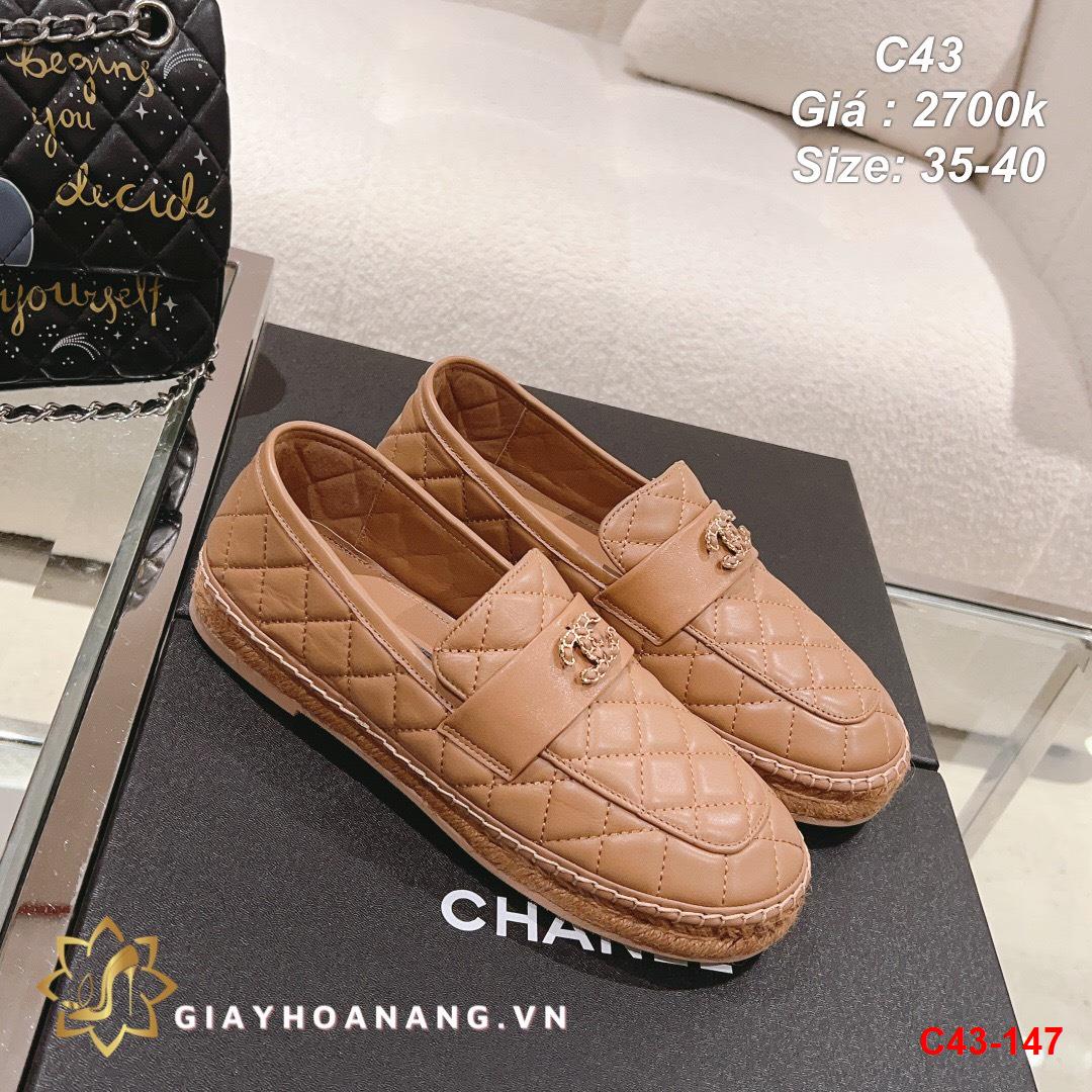 C43-147 Chanel giày lười siêu cấp