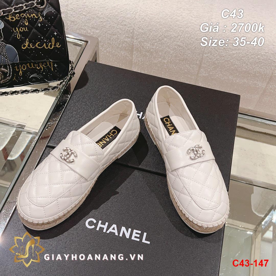 C43-147 Chanel giày lười siêu cấp