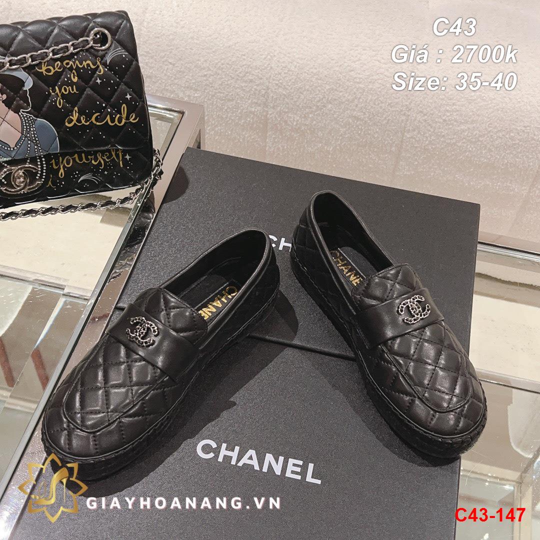C43-147 Chanel giày lười siêu cấp