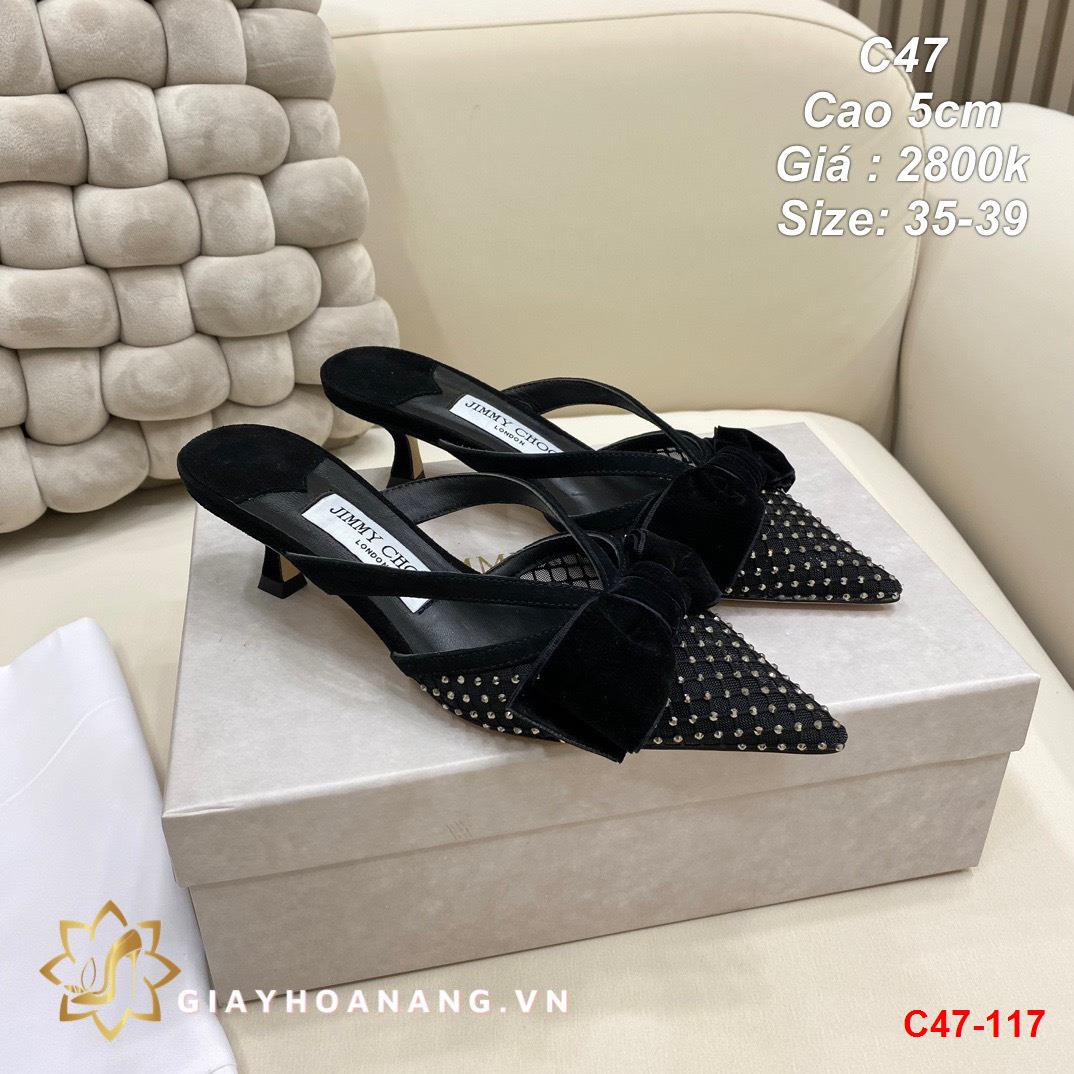 C47-117 Jimy Choo dép cao 5cm siêu cấp