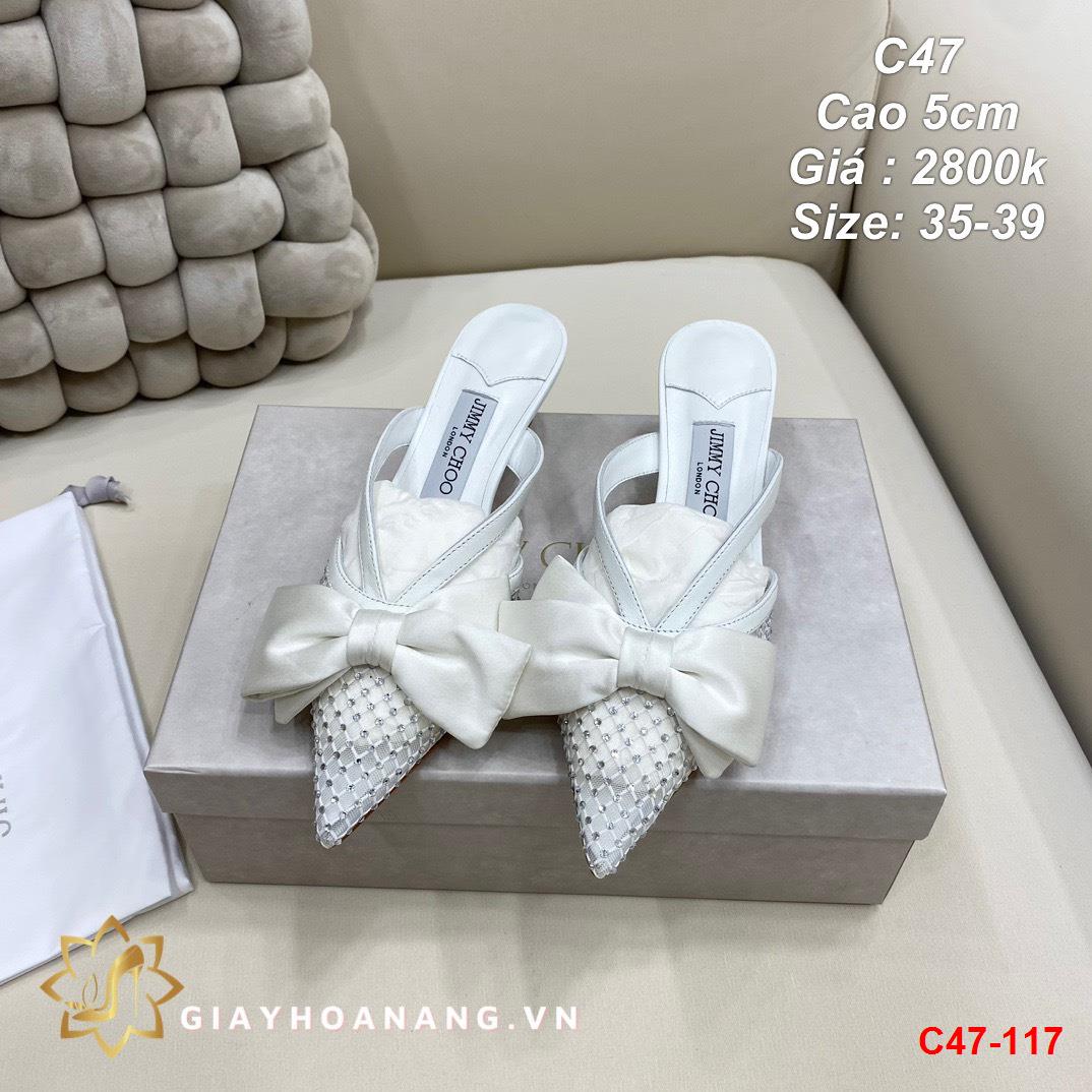 C47-117 Jimy Choo dép cao 5cm siêu cấp