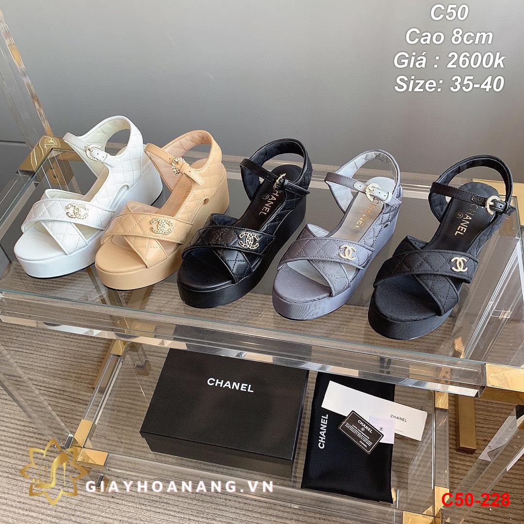 C50-228 Chanel sandal cao 8cm siêu cấp