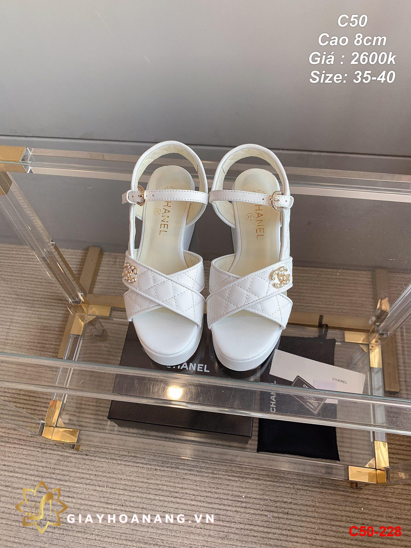 C50-228 Chanel sandal cao 8cm siêu cấp