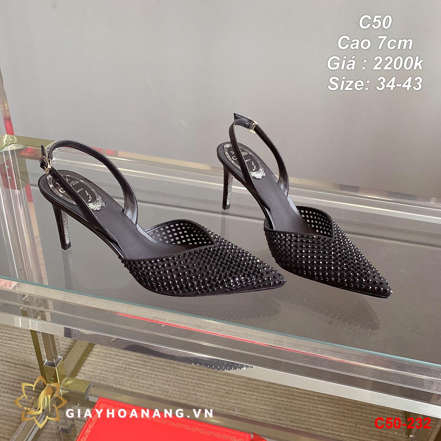 C50-232 Rene Caovilla sandal cao 7cm siêu cấp