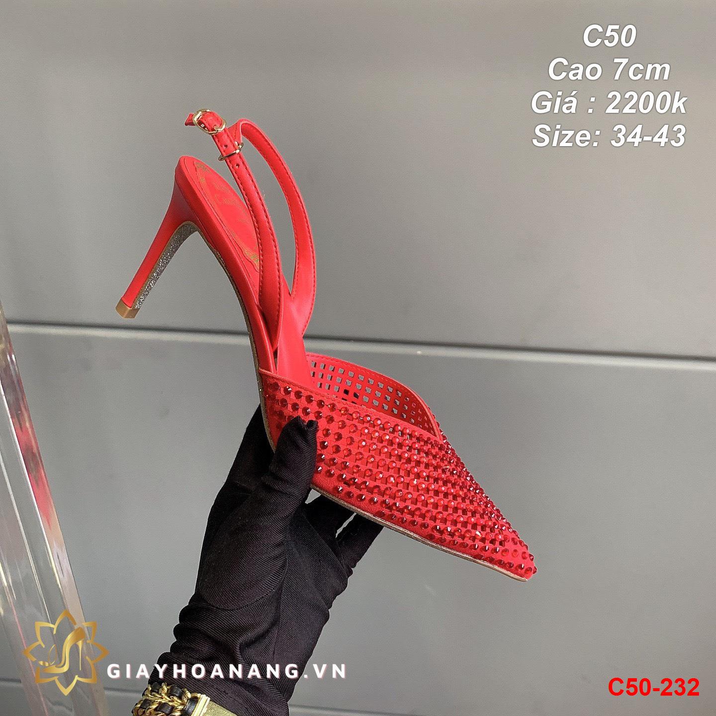 C50-232 Rene Caovilla sandal cao 7cm siêu cấp