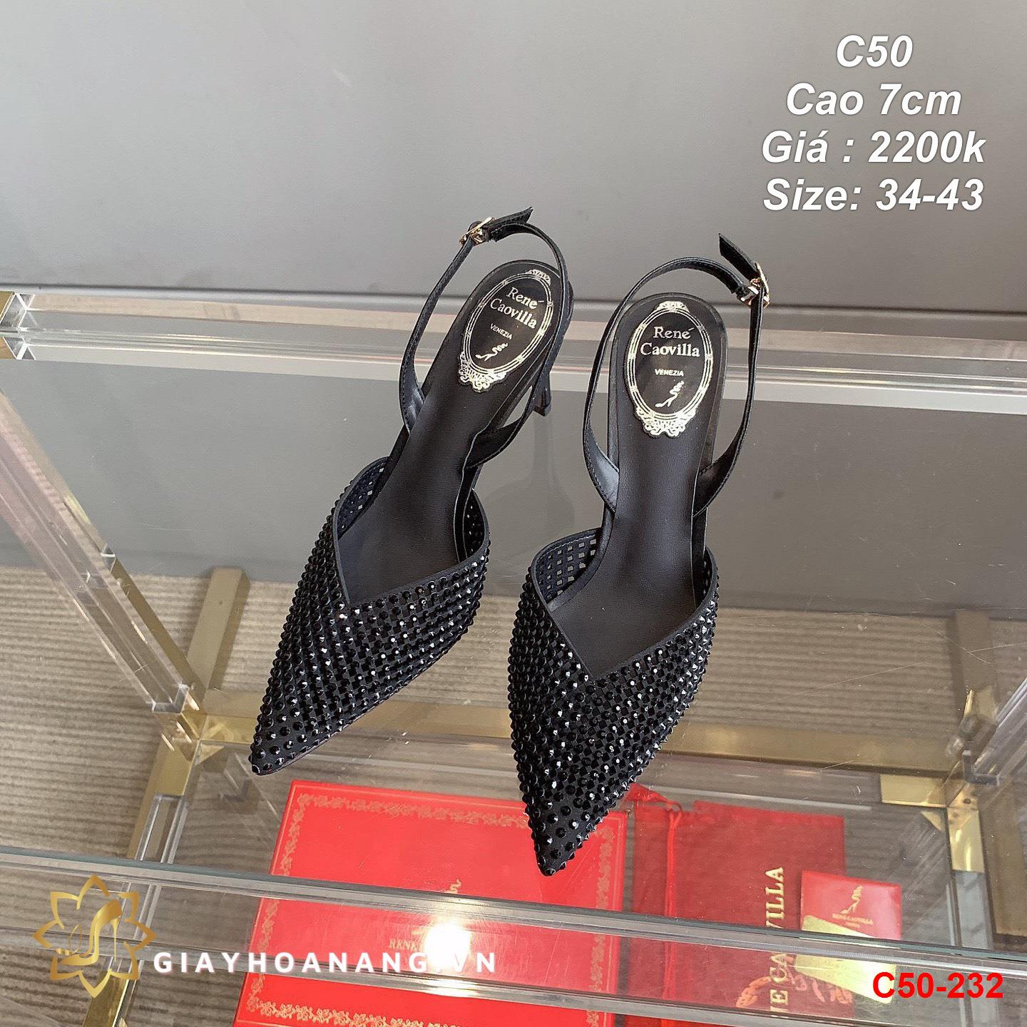 C50-232 Rene Caovilla sandal cao 7cm siêu cấp