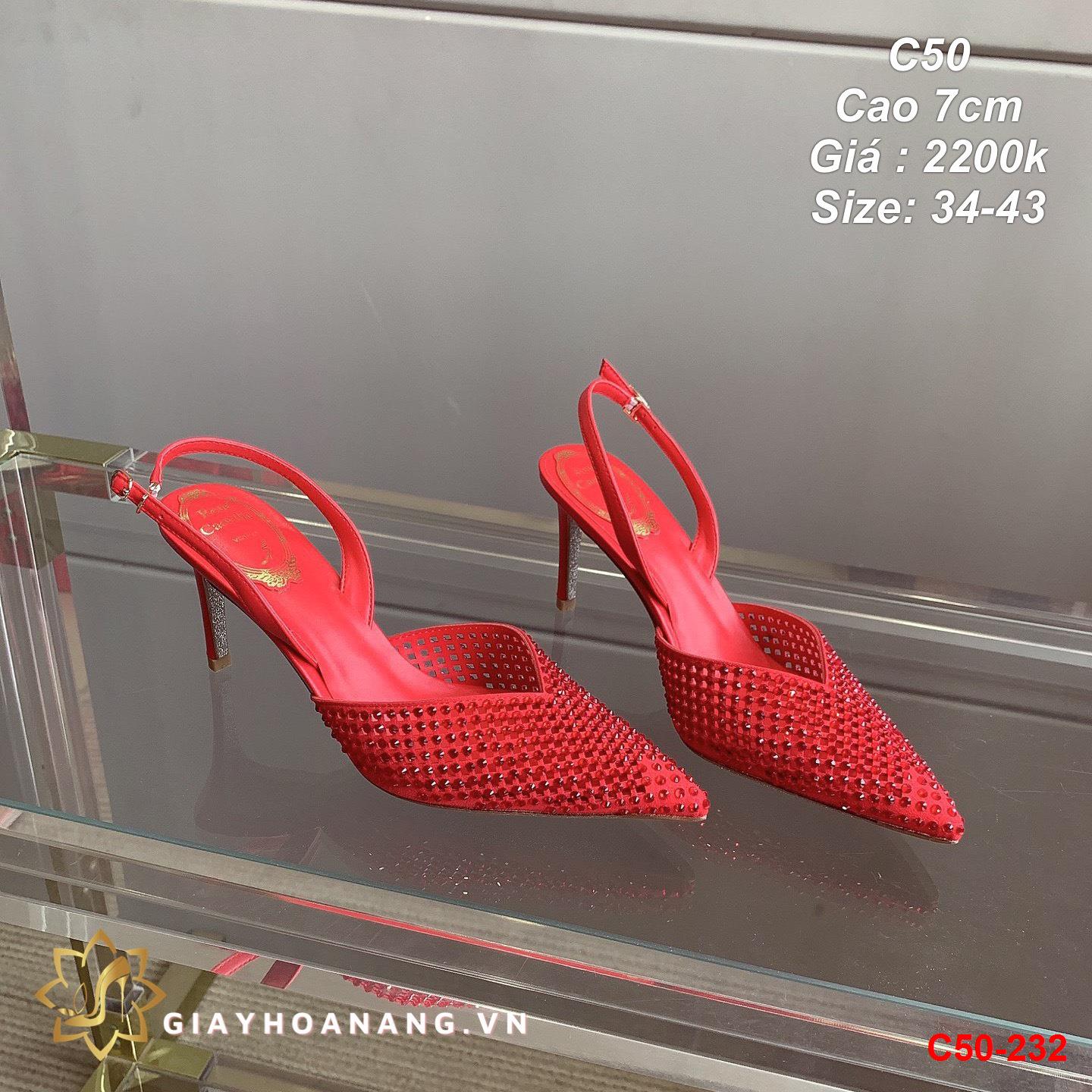 C50-232 Rene Caovilla sandal cao 7cm siêu cấp