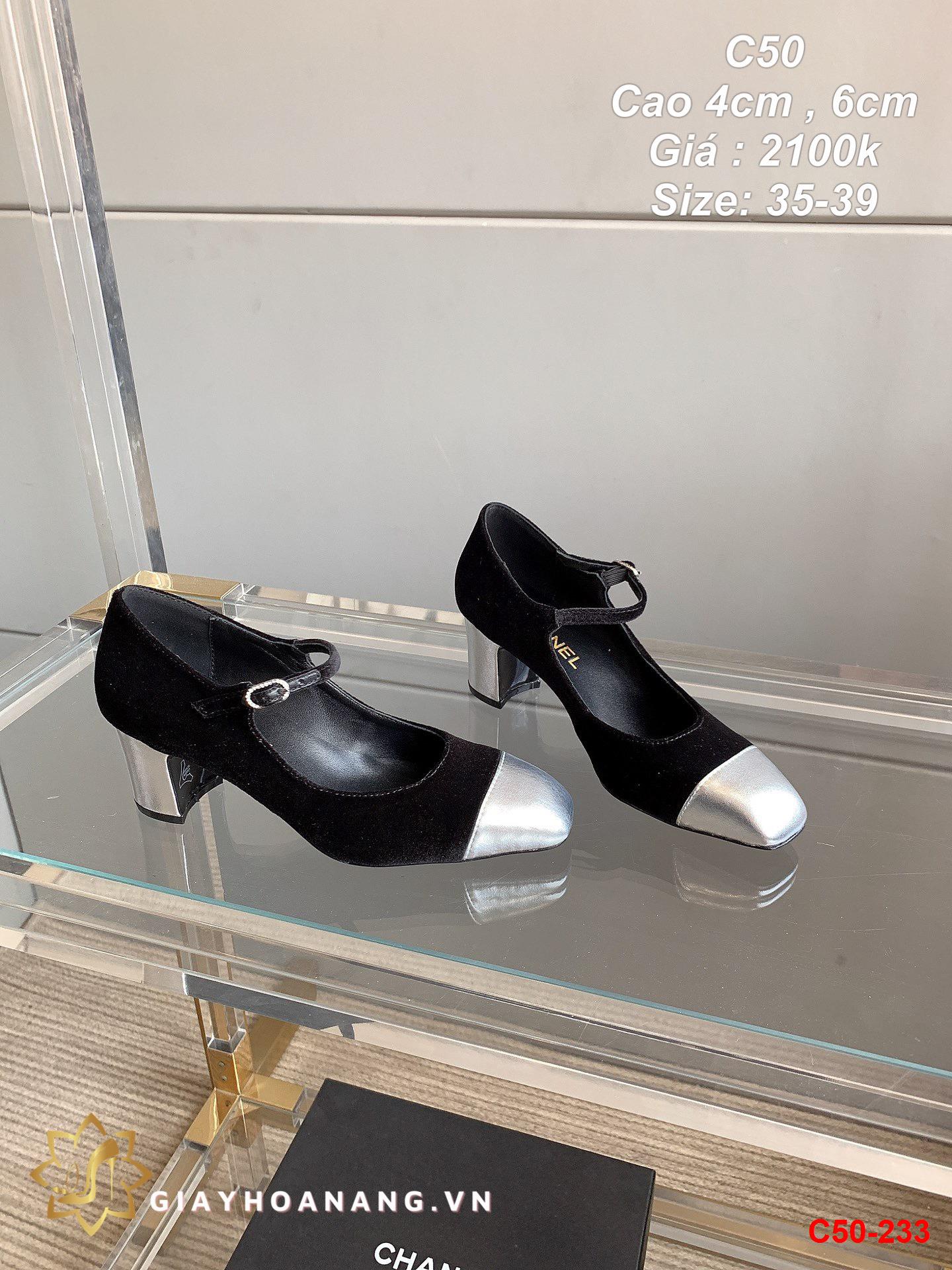 C50-233 Chanel sandal cao 4cm , 6cm siêu cấp