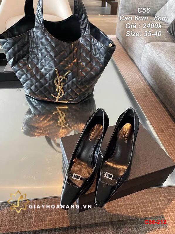 C56-212 Saint Laurent giày cao 6cm , 8cm siêu cấp