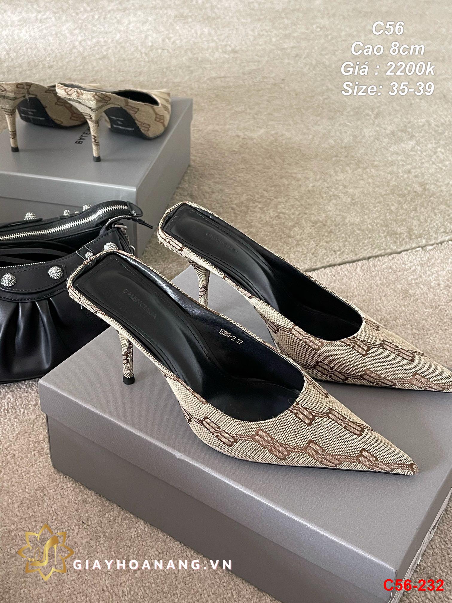 C56-232 Balenciaga giày cao 8cm siêu cấp