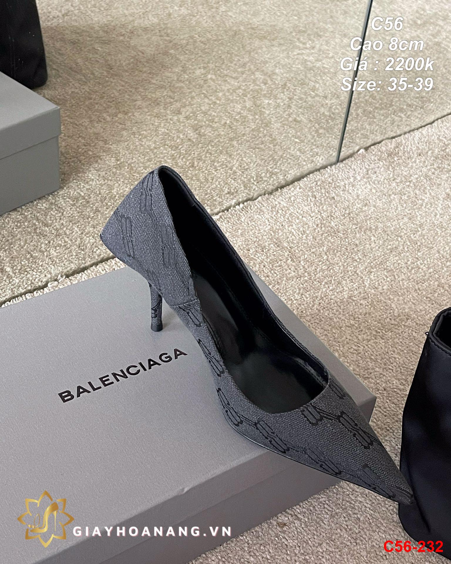 C56-232 Balenciaga giày cao 8cm siêu cấp