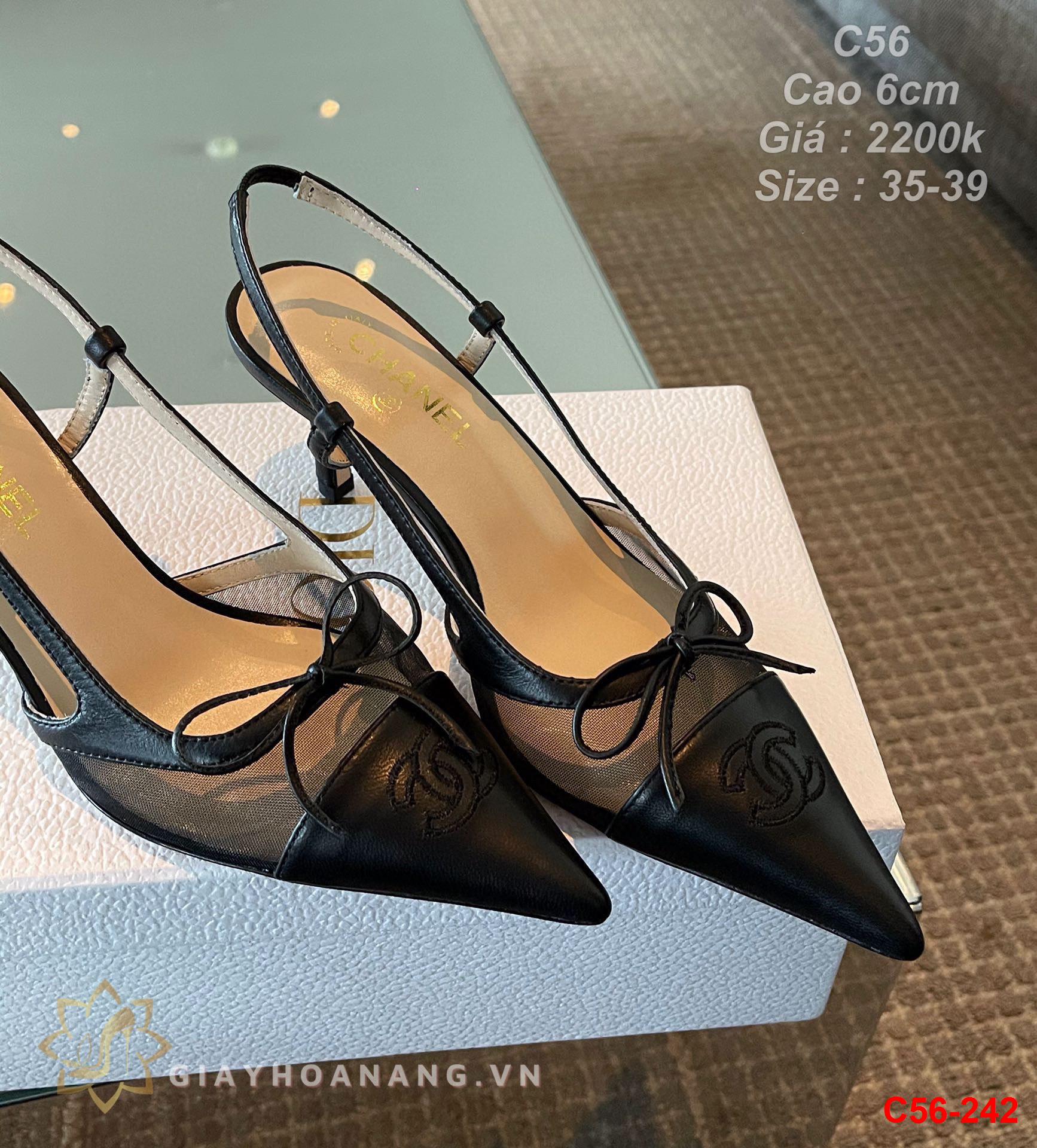 C56-242 Chanel sandal cao 6cm siêu cấp