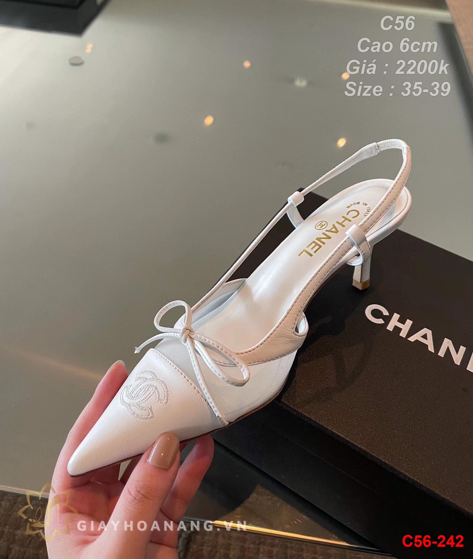 C56-242 Chanel sandal cao 6cm siêu cấp