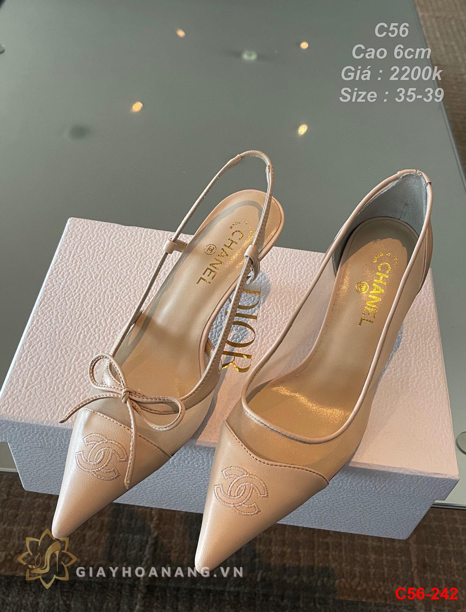 C56-242 Chanel sandal cao 6cm siêu cấp