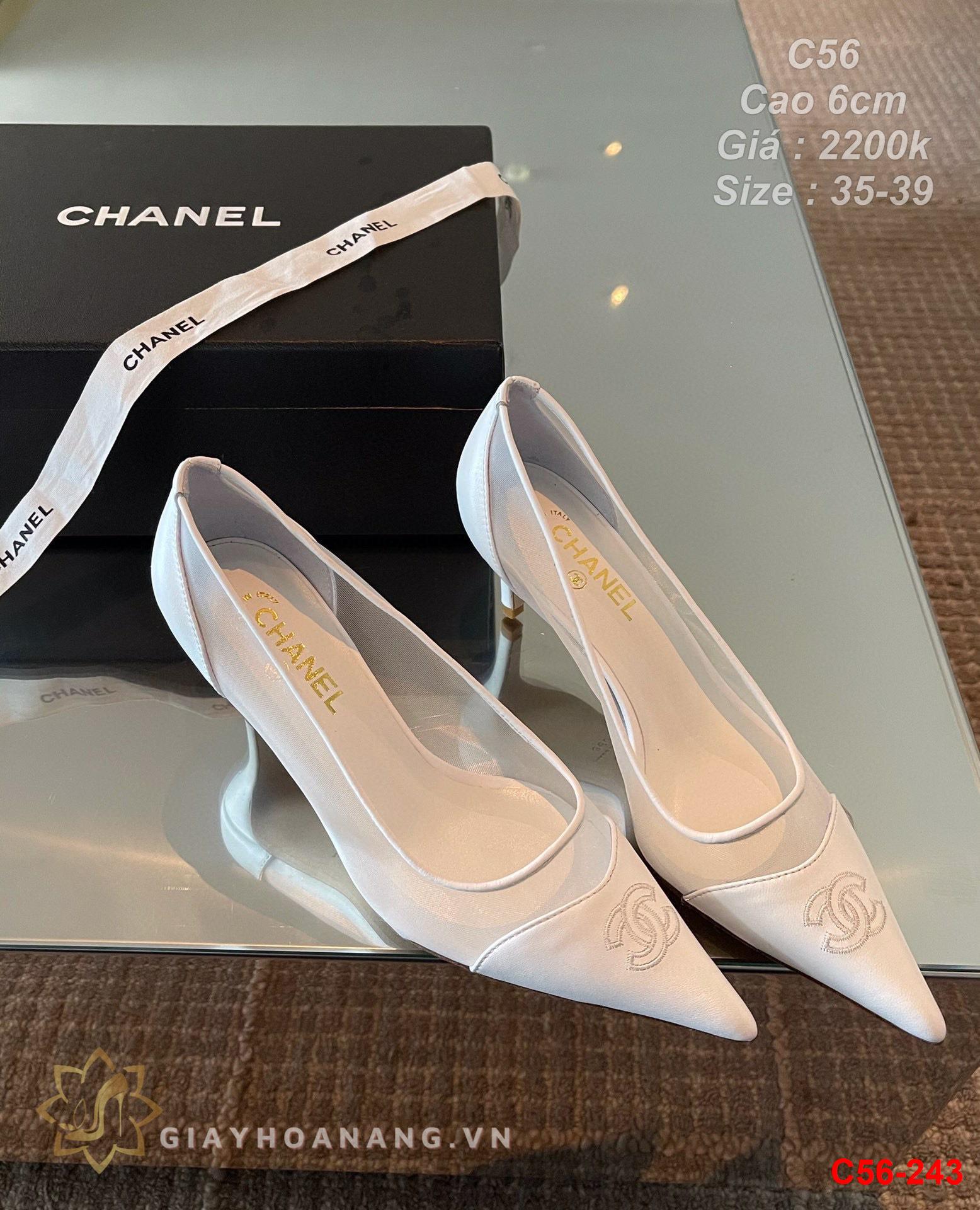 C56-243 Chanel giày cao 6cm siêu cấp