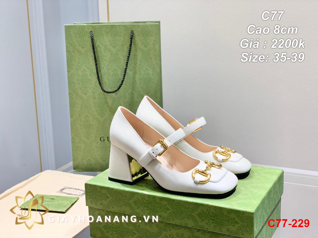 C77-229 Gucci giày cao 8cm siêu cấp