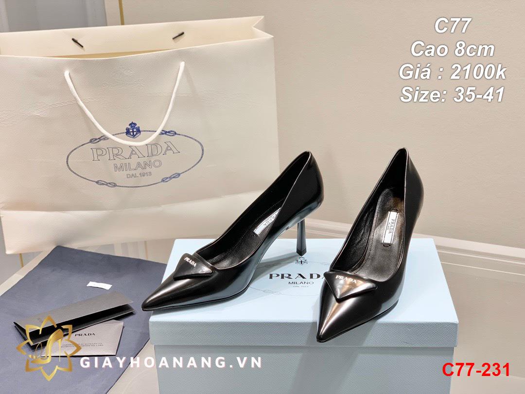 C77-231 Prada giày cao 8cm siêu cấp