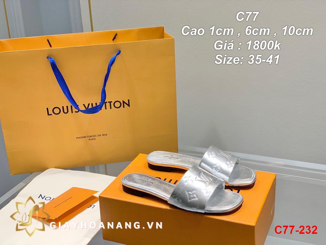 C77-232 Louis Vuitton dép cao 1cm , 6cm , 10cm siêu cấp