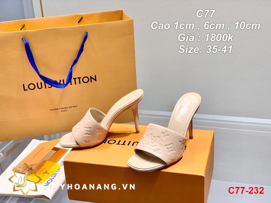 C77-232 Louis Vuitton dép cao 1cm , 6cm , 10cm siêu cấp