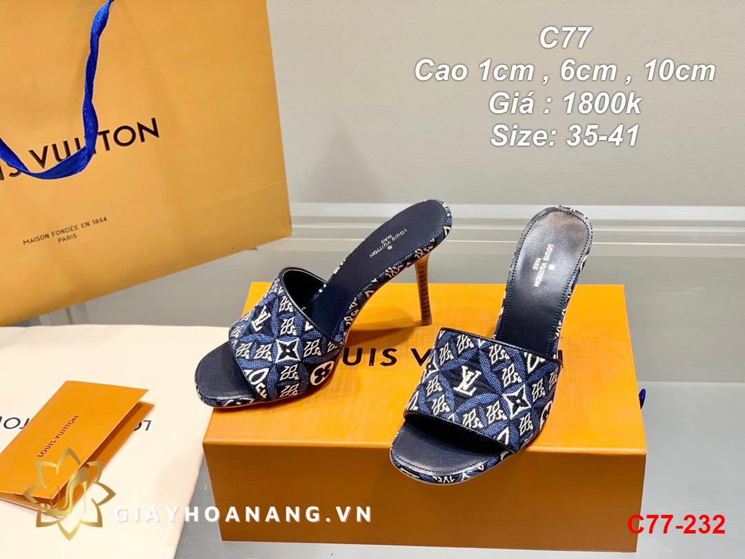 C77-232 Louis Vuitton dép cao 1cm , 6cm , 10cm siêu cấp