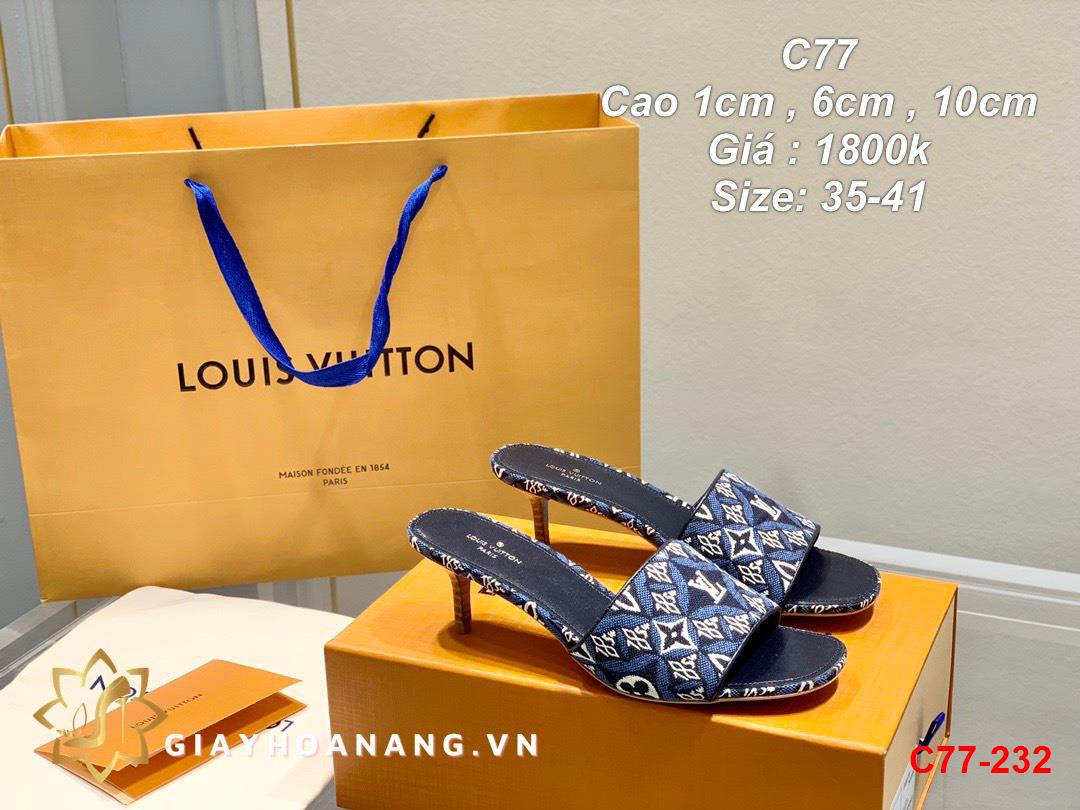 C77-232 Louis Vuitton dép cao 1cm , 6cm , 10cm siêu cấp