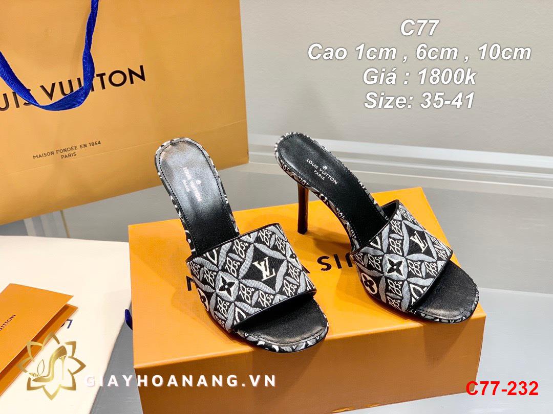 C77-232 Louis Vuitton dép cao 1cm , 6cm , 10cm siêu cấp