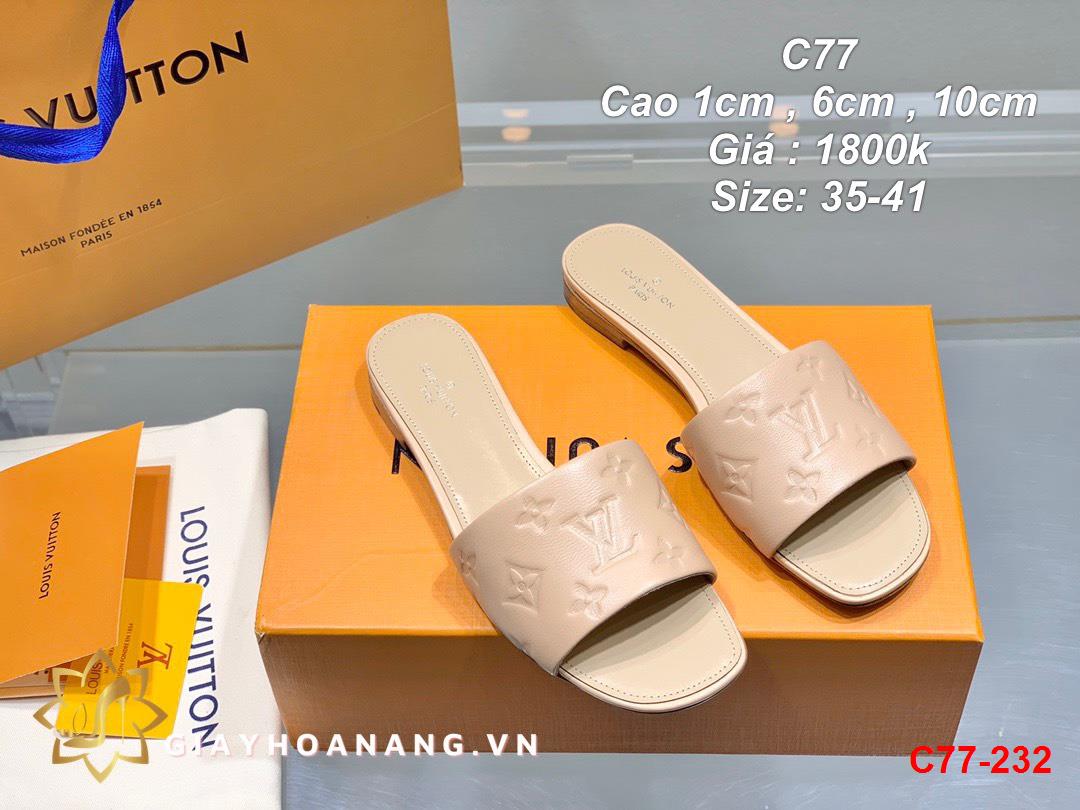 C77-232 Louis Vuitton dép cao 1cm , 6cm , 10cm siêu cấp