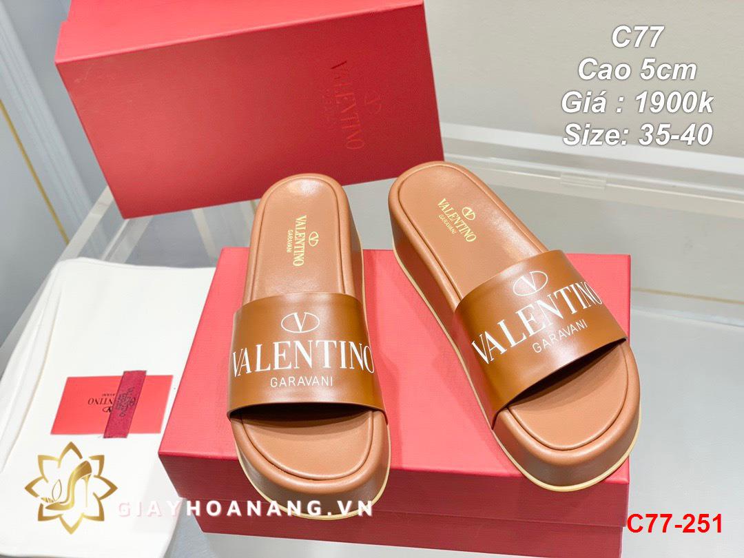 C77-251 Valentino dép cao 5cm siêu cấp