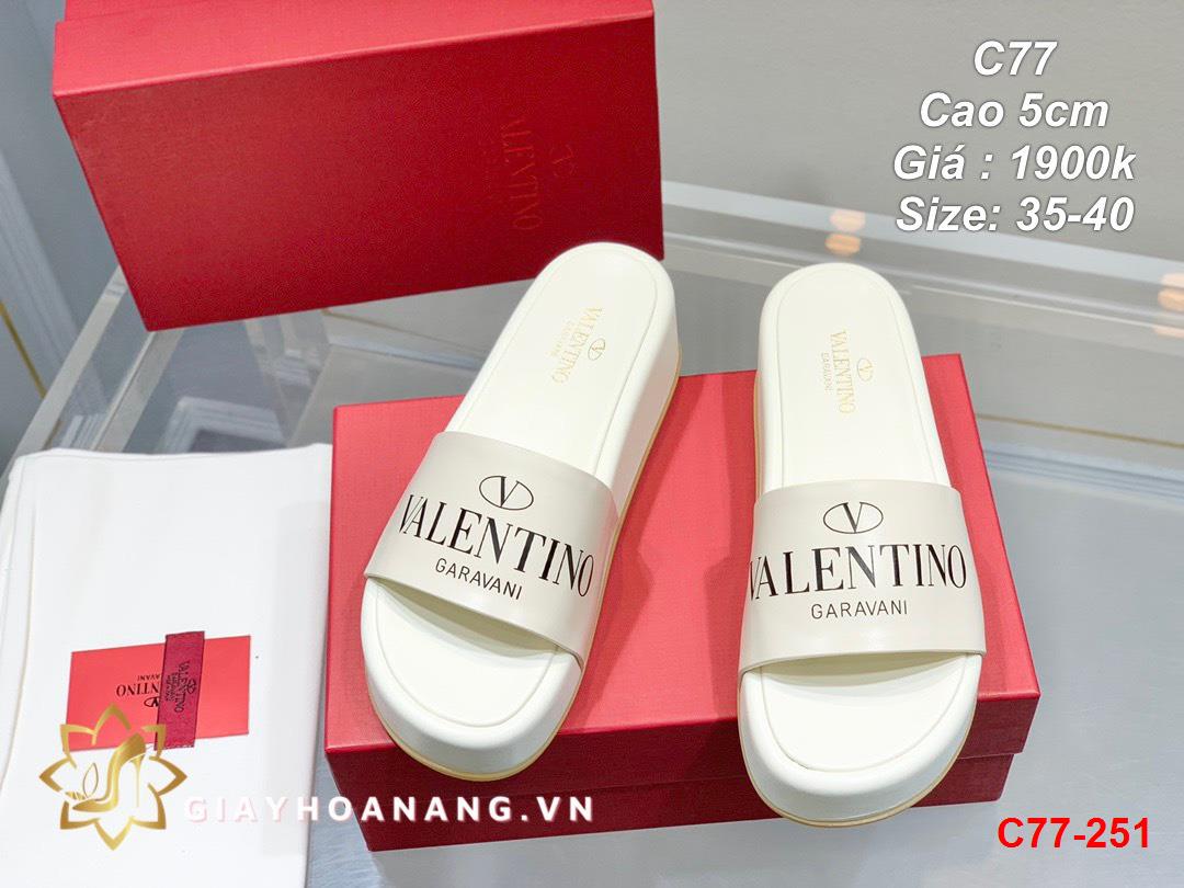 C77-251 Valentino dép cao 5cm siêu cấp