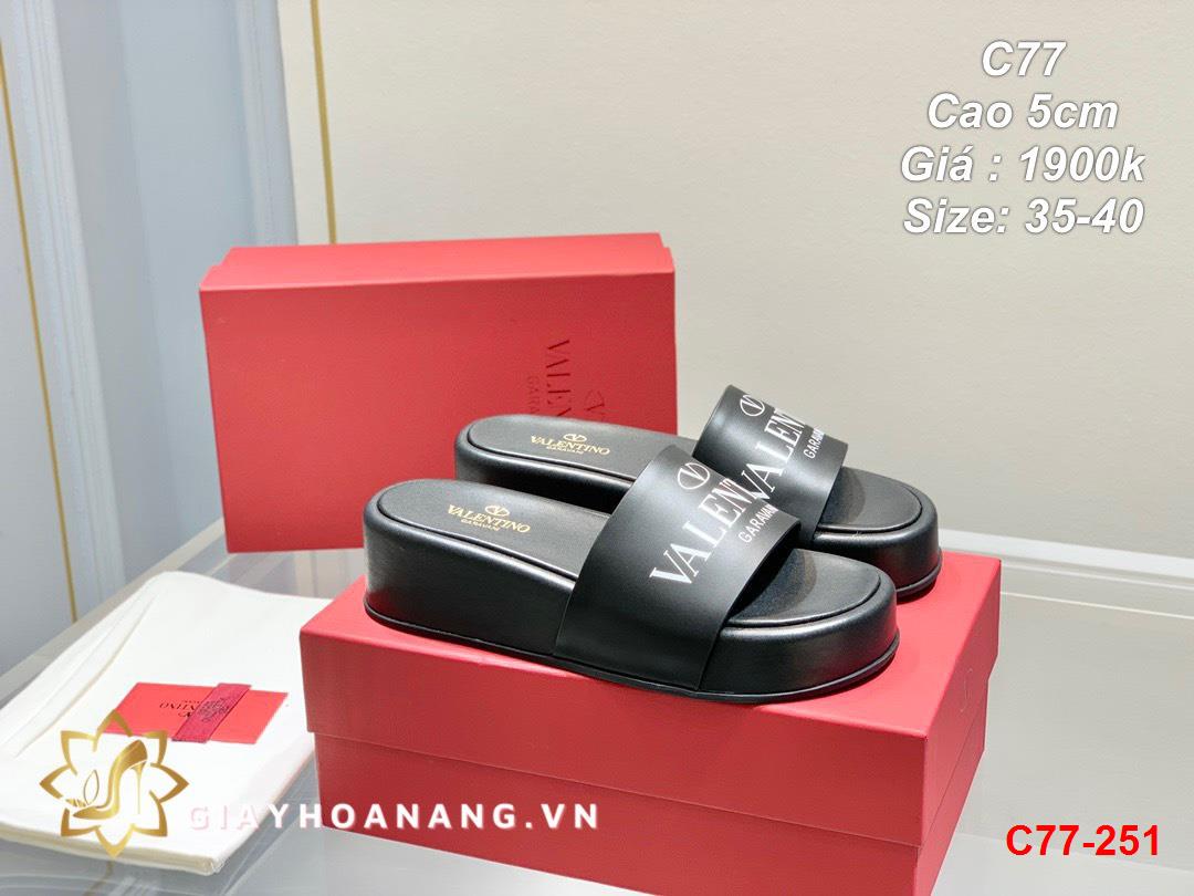 C77-251 Valentino dép cao 5cm siêu cấp