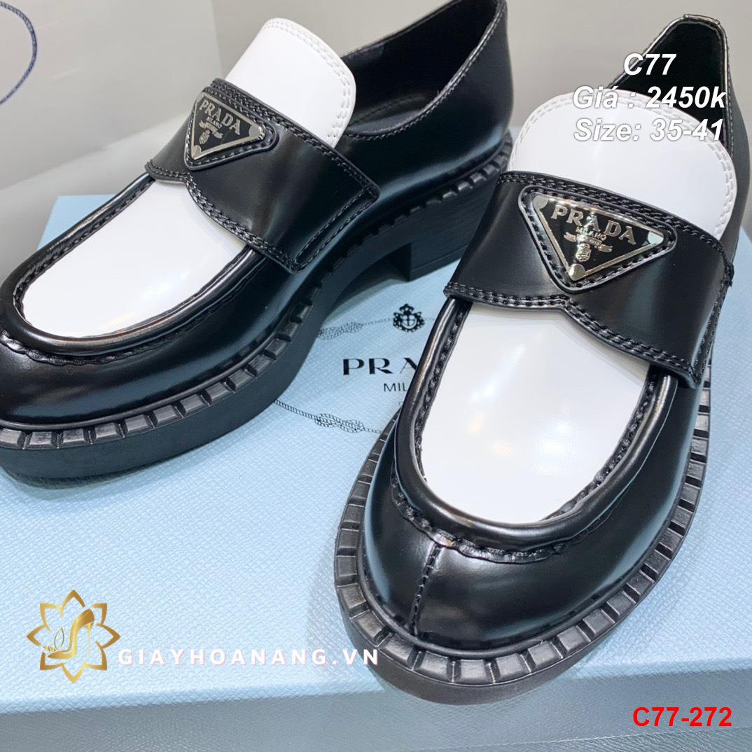 C77-272 Prada giày lười siêu cấp