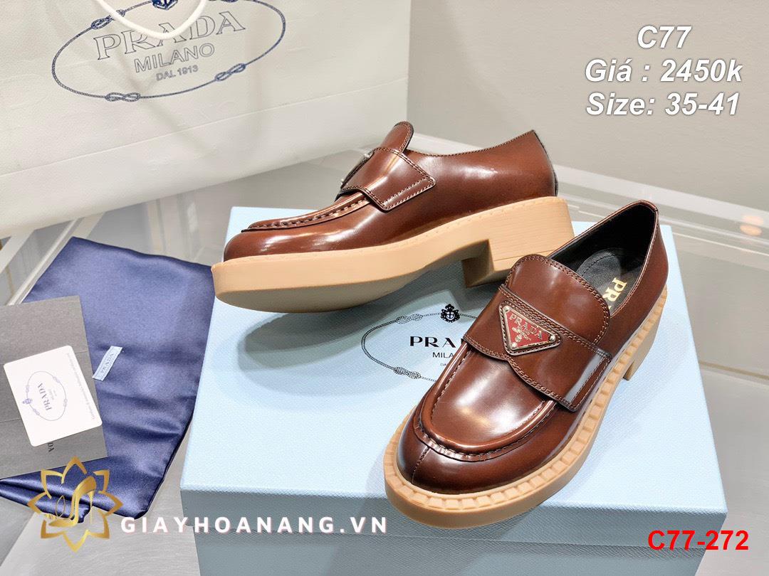 C77-272 Prada giày lười siêu cấp