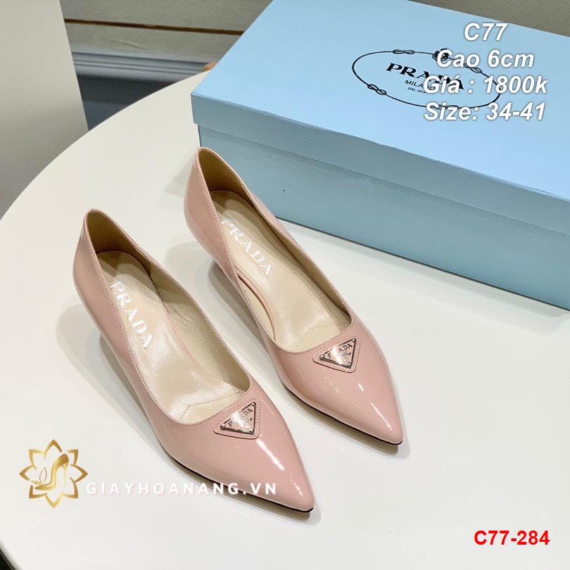 C77-284 Prada giày cao 6cm siêu cấp