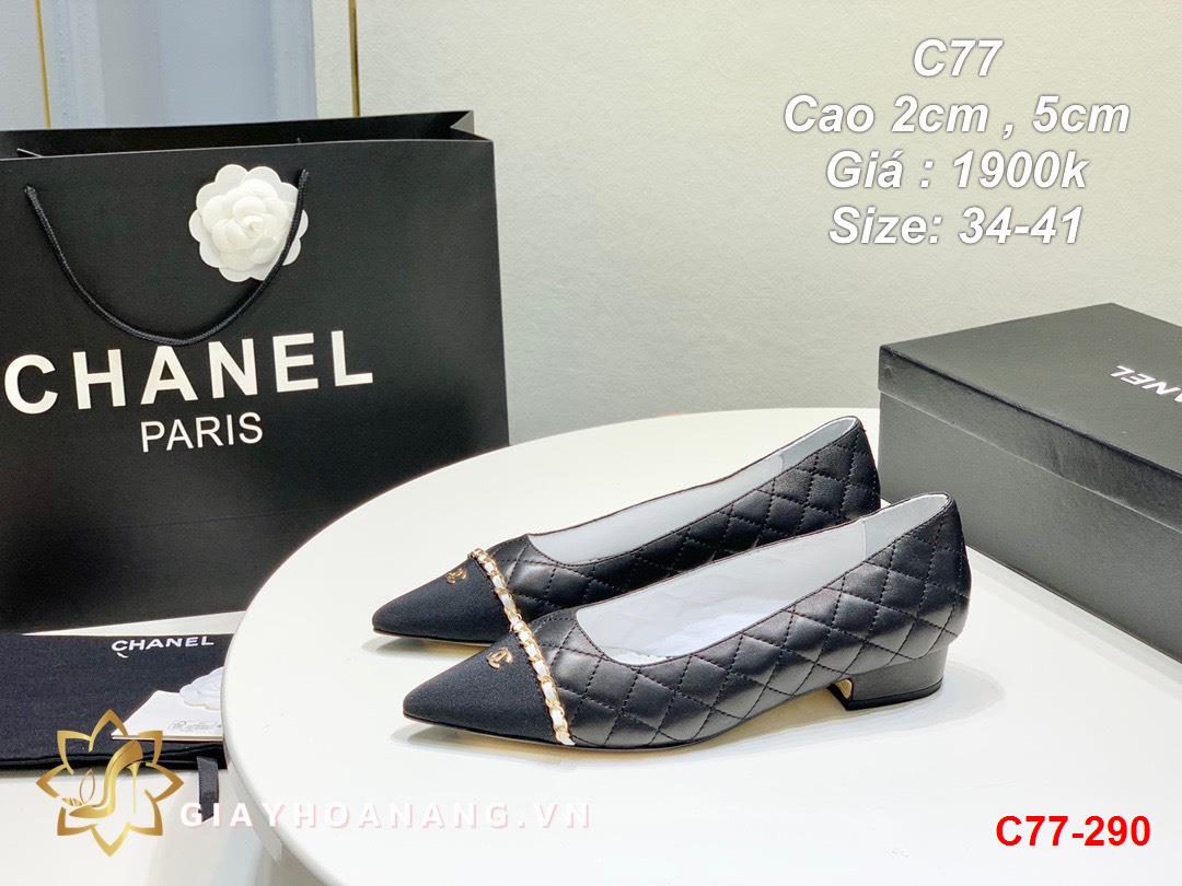 C77-290 Chanel giày cao 2cm , 5cm siêu cấp
