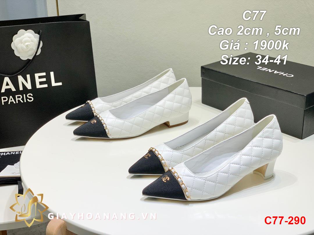 C77-290 Chanel giày cao 2cm , 5cm siêu cấp