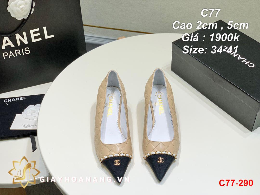C77-290 Chanel giày cao 2cm , 5cm siêu cấp