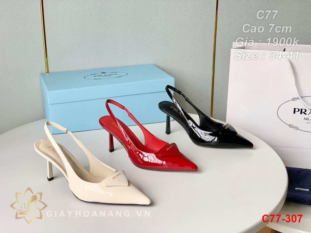 C77-307 Prada giày cao 7cm siêu cấp