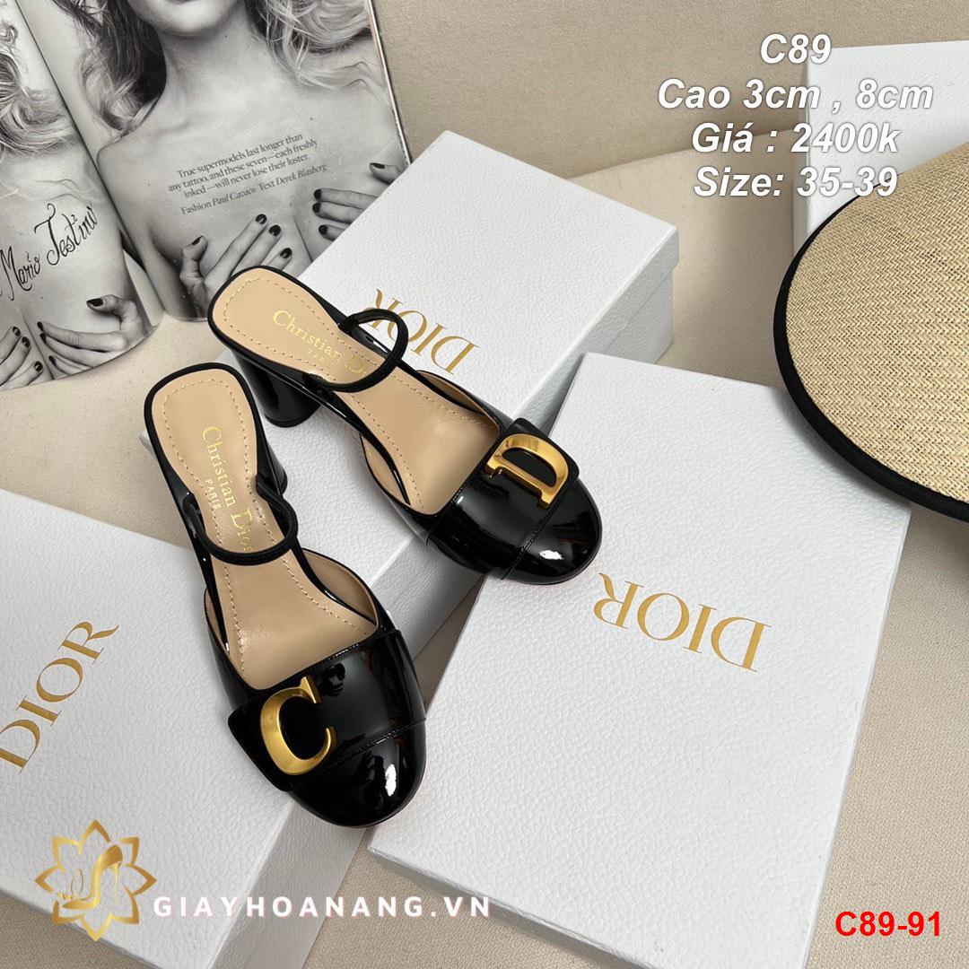 C89-91 Dior sandal cao 3cm , 8cm siêu cấp