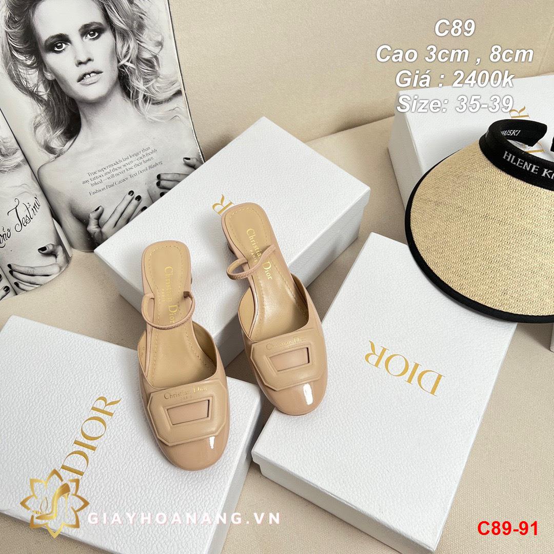 C89-91 Dior sandal cao 3cm , 8cm siêu cấp