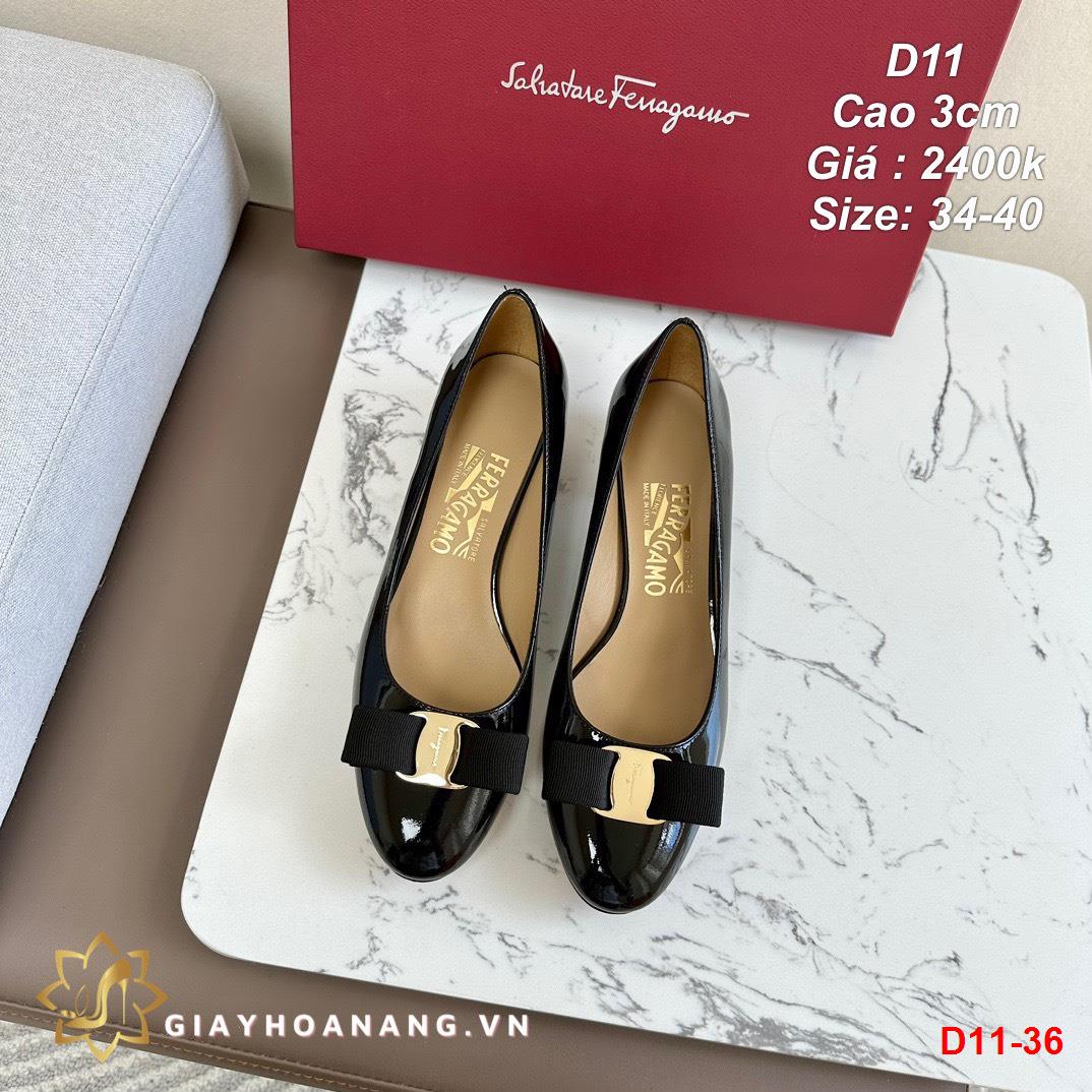 D11-36 Salvatore Ferragamo giày cao 3cm siêu cấp
